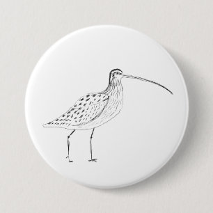 Curlew Badge Ronde Button 7,6 Cm