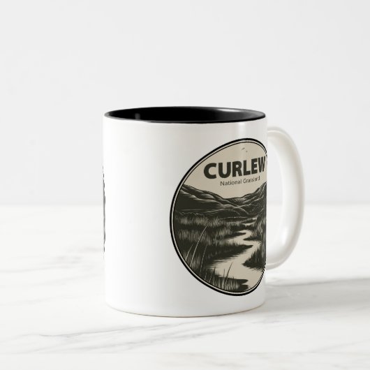Curlew National Grassland Idaho Stream Tweekleurige Koffiemok (Voorkant rechts)