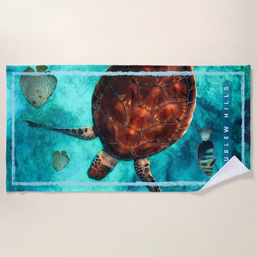 Curlew Turtle Beach Handdoek (Voorkant)