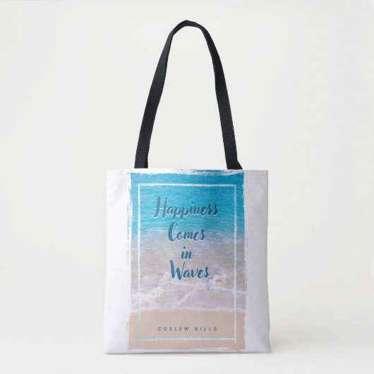Curlew Waves Canvas tas, medium Tote Bag (Voorkant)