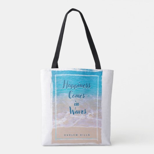 Curlew Waves Canvas tas, medium Tote Bag (Achterkant)