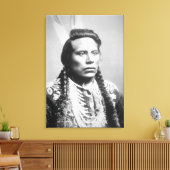 Curley van de Crow-stam, een van Custer's scouts Canvas Afdruk (Insitu (Woonkamer))
