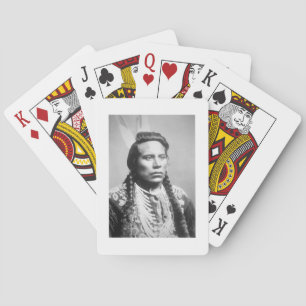 Curley van de Crow-stam, een van Custer's scouts Speelkaarten