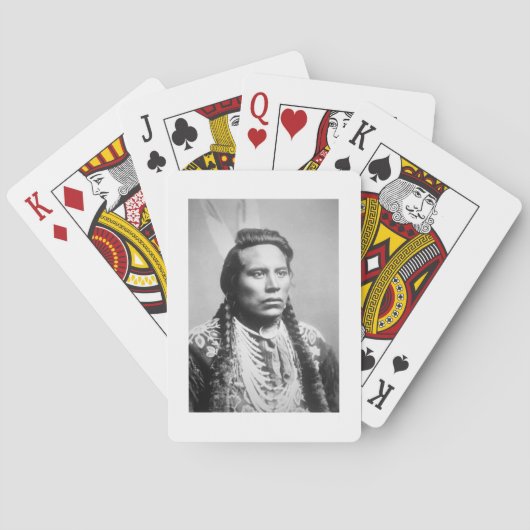 Curley van de Crow-stam, een van Custer's scouts Speelkaarten (Achterkant)