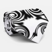 Curlicue Pentagon Black op wit Stropdas (Opgerold)