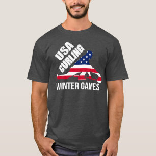 Curling 2018 Winter Sports Games Chess on Ice T-shirt