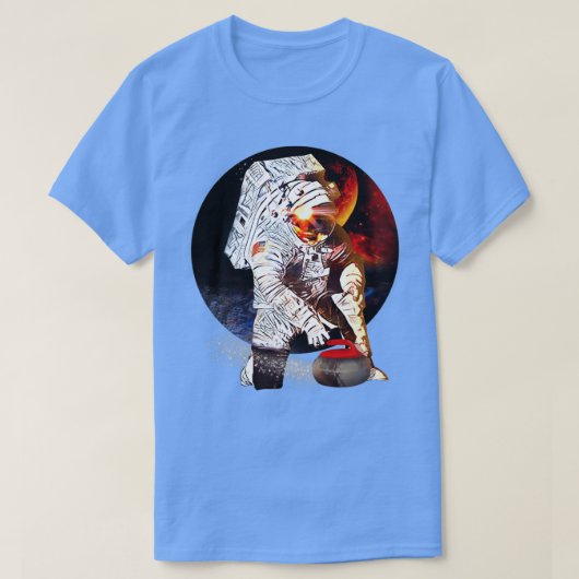 Curling astronaut 2 t-shirt (Design voorkant)