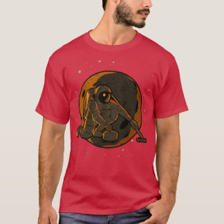 Curling Astronaut Buitenruimte Spaceman T-shirt