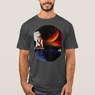Curling astronaut t-shirt