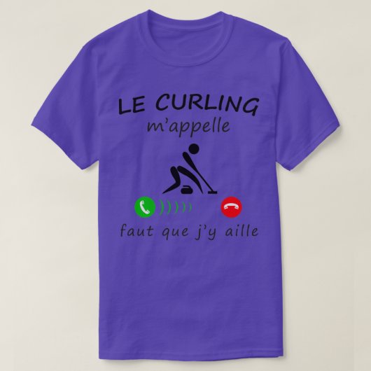 CURLING belt me om een cadeau T-shirt (Design voorkant)