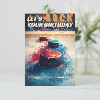Curling Birthday Kaart