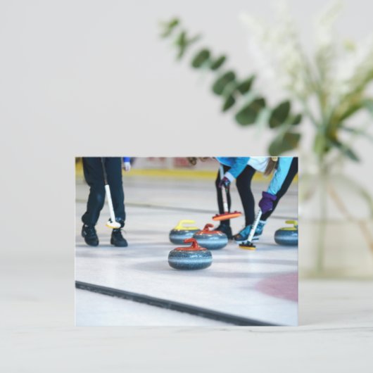 Curling Briefkaart (Staand voorkant)