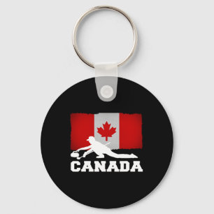 Curling Canada Vlag Trots Vakantie Reizen Canadees Sleutelhanger