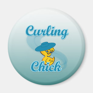 Curling Chick #3 Magneet