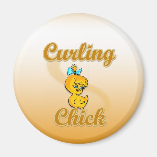 Curling Chick Magneet (Voorkant)