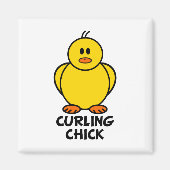 Curling Chick Magneet (Voorkant)