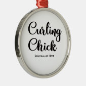 Curling Chick Ornament (Rechts)