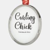 Curling Chick Ornament (Links)