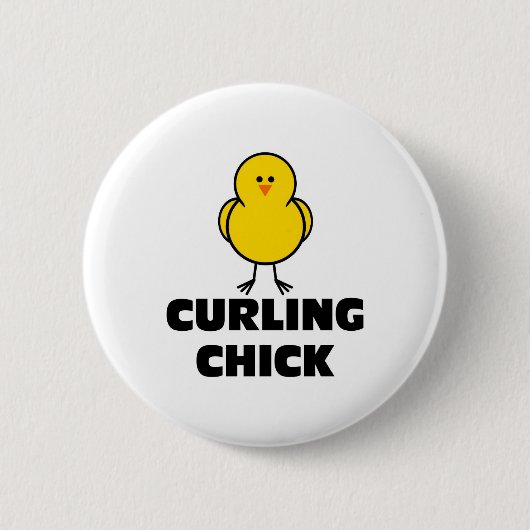 Curling Chick Ronde Button 5,7 Cm (Voorkant)