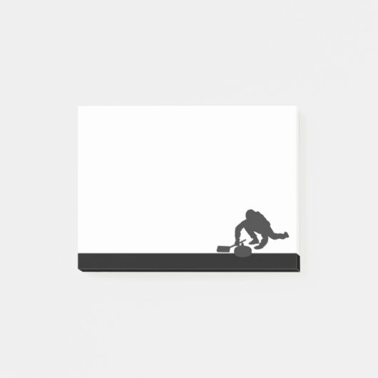 Curling Curler Athlete Sport Silhouette Post-it® Notes (Voorkant)