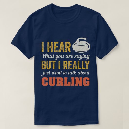 Curling Curler Broom Precision Sport Rink Curling T-shirt (Design voorkant)