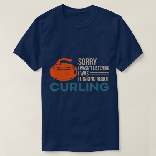 Curling Curler Broom Precision Sport Rink Curling T-shirt (Design voorkant)