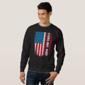 Curling Dad America US Flag Patriot  Trui (Voorkant volledig)