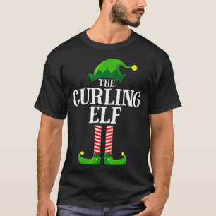 Curling Elf Matching Familie Kerstmis T-shirt