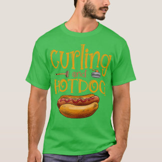 Curling en hotDog Funny Food Gezegde Gift T-shirt