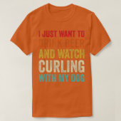 Curling en mijn hond Funny Curling Fan-gigapixel-s T-shirt (Design voorkant)