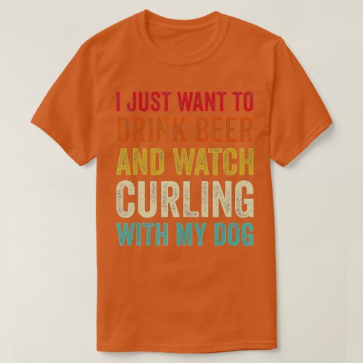 Curling en mijn hond Funny Curling Fan-gigapixel-s T-shirt (Design voorkant)