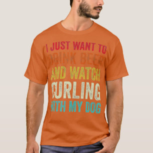 Curling en mijn hond Funny Curling Fan-gigapixel-s T-shirt