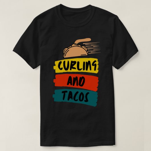 Curling en Tacos Funny 2 T-shirt (Design voorkant)