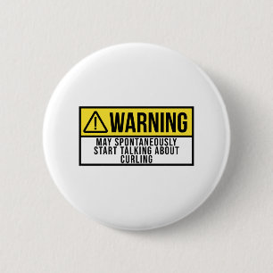 Curling Gift - Curler Funny Gezegde Ronde Button 5,7 Cm