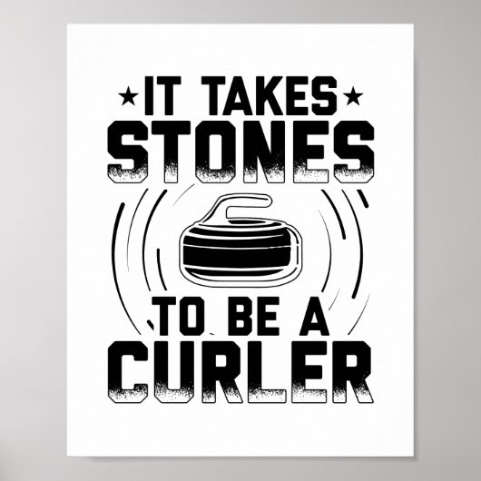 Curling Gift Ideas | Wintersport Curl Ice Sports Poster (Voorkant)