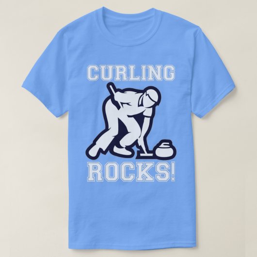 Curling Gifts voor Curlers Curling Rocks Funny Gag T-shirt (Design voorkant)