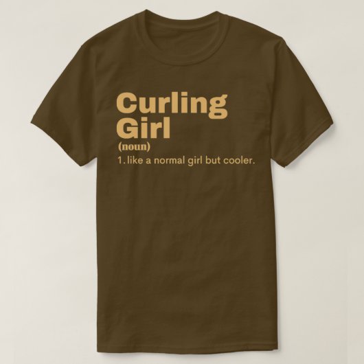 Curling Girl Curling 1 T-shirt (Design voorkant)