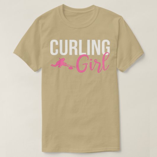 Curling girl curling 7 t-shirt (Design voorkant)