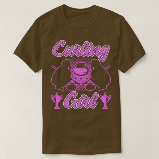 Curling Girl Funny Curling Gift T-shirt (Design voorkant)