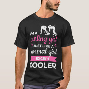Curling Girl Ice Curling Winter Sports T-shirt