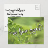 Curling Green Ferns Foto "We hebben verhuisd" Opme Aankondigingskaart (Voorkant / Achterkant)