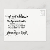 Curling Green Ferns Foto "We hebben verhuisd" Opme Aankondigingskaart (Achterkant)