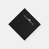 Curling Heartbeat Ice Sports Gift Servet (Hoek)