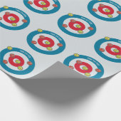 Curling Huis en curling stenen top uitzicht Cadeaupapier (Hoek)