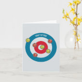 Curling Huis en curling stenen top uitzicht Kaart (Gele Bloem)