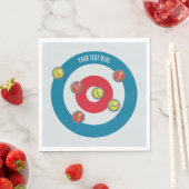 Curling Huis en curling stenen top uitzicht Servet (Insitu)