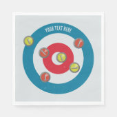 Curling Huis en curling stenen top uitzicht Servet (Voorkant)