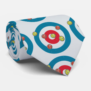 Curling Huis en curling stenen top uitzicht Stropdas