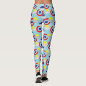 Curling Ice Sport Stenen en Doelen Patroon Leggings (Achterkant)