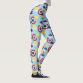 Curling Ice Sport Stenen en Doelen Patroon Leggings (Rechts)